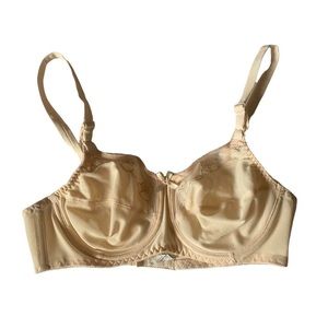 vintage cream embroidered bra